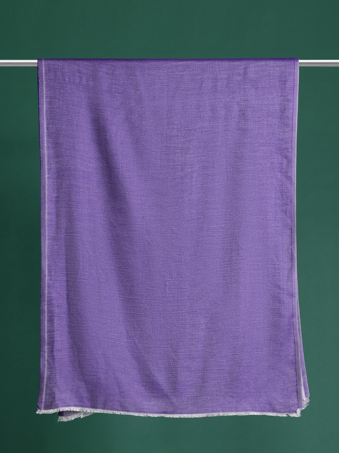 Women Purple and White Reversible Solid Stole