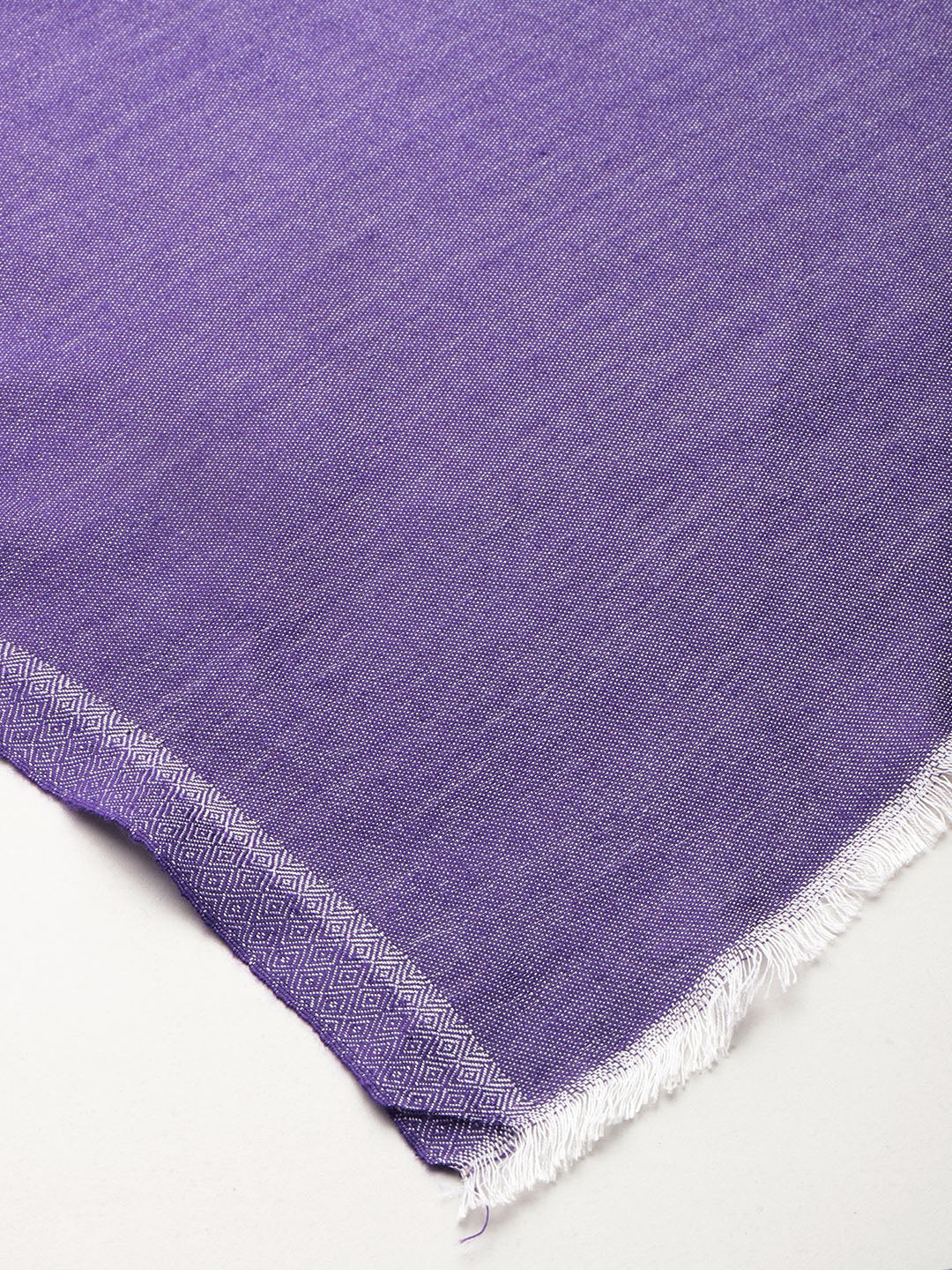 Women Purple and White Reversible Solid Stole