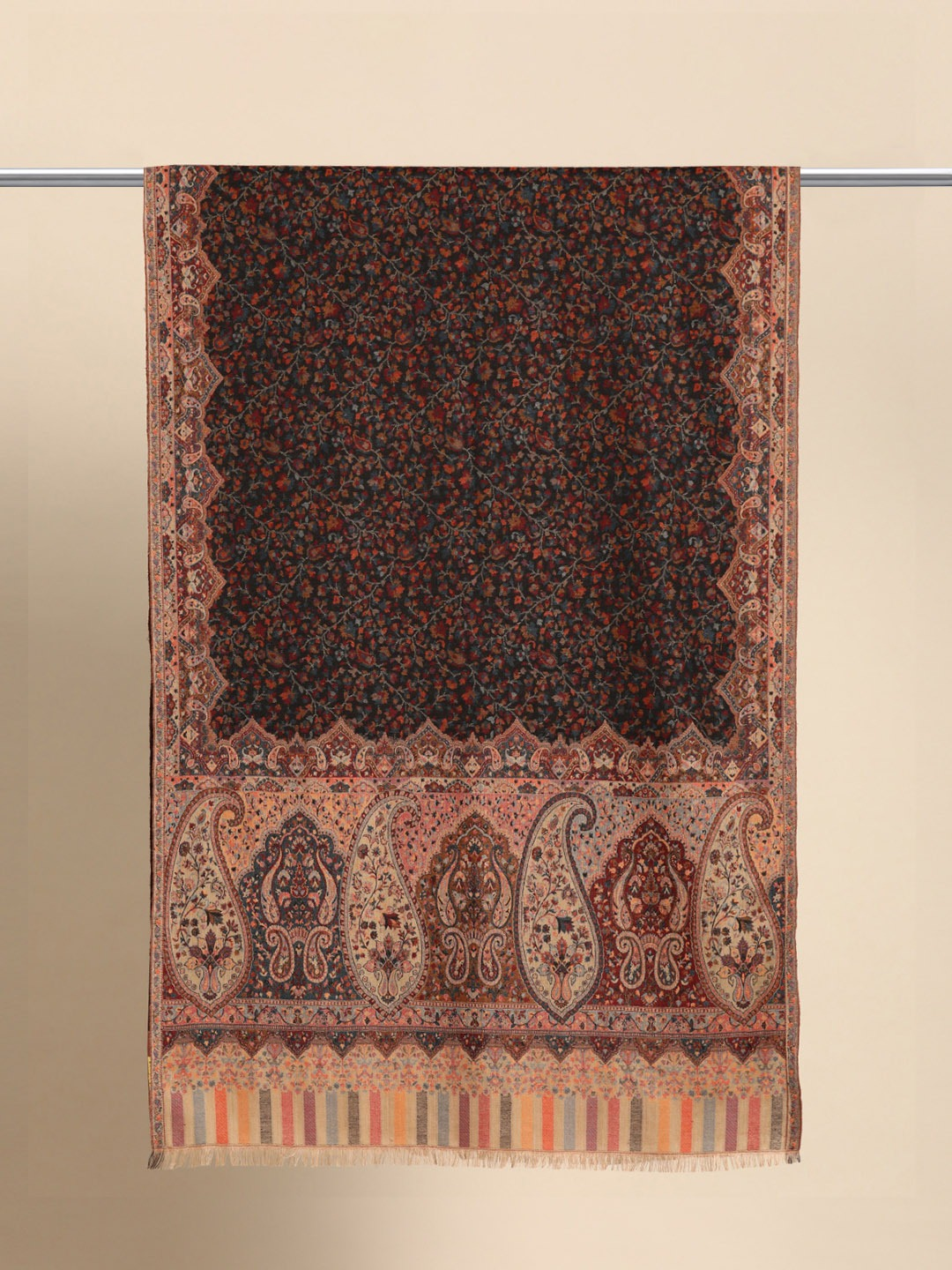 Women Woven Design Dual tone Kashmiri Stole