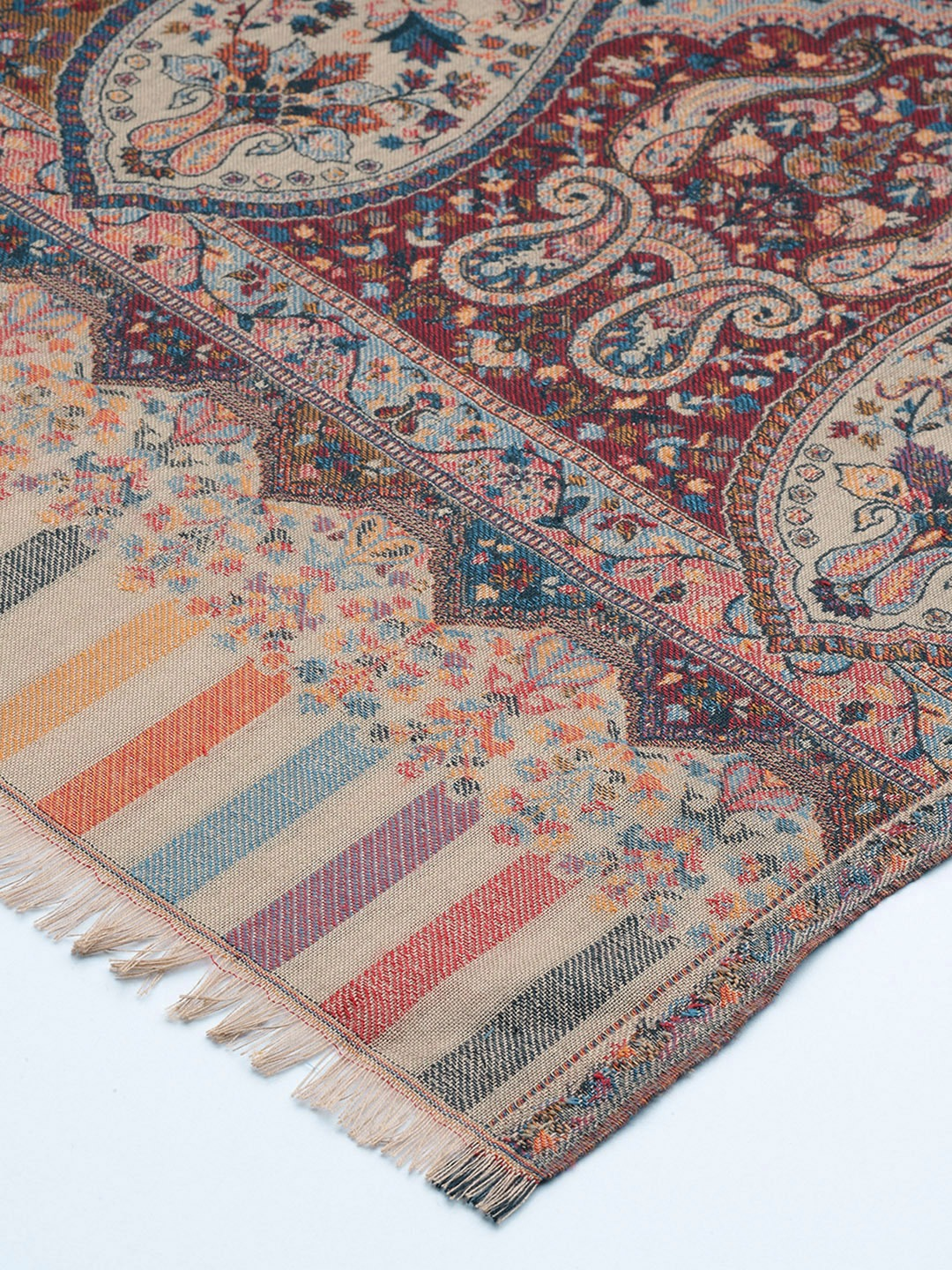 Women Woven Design Dual tone Kashmiri Stole
