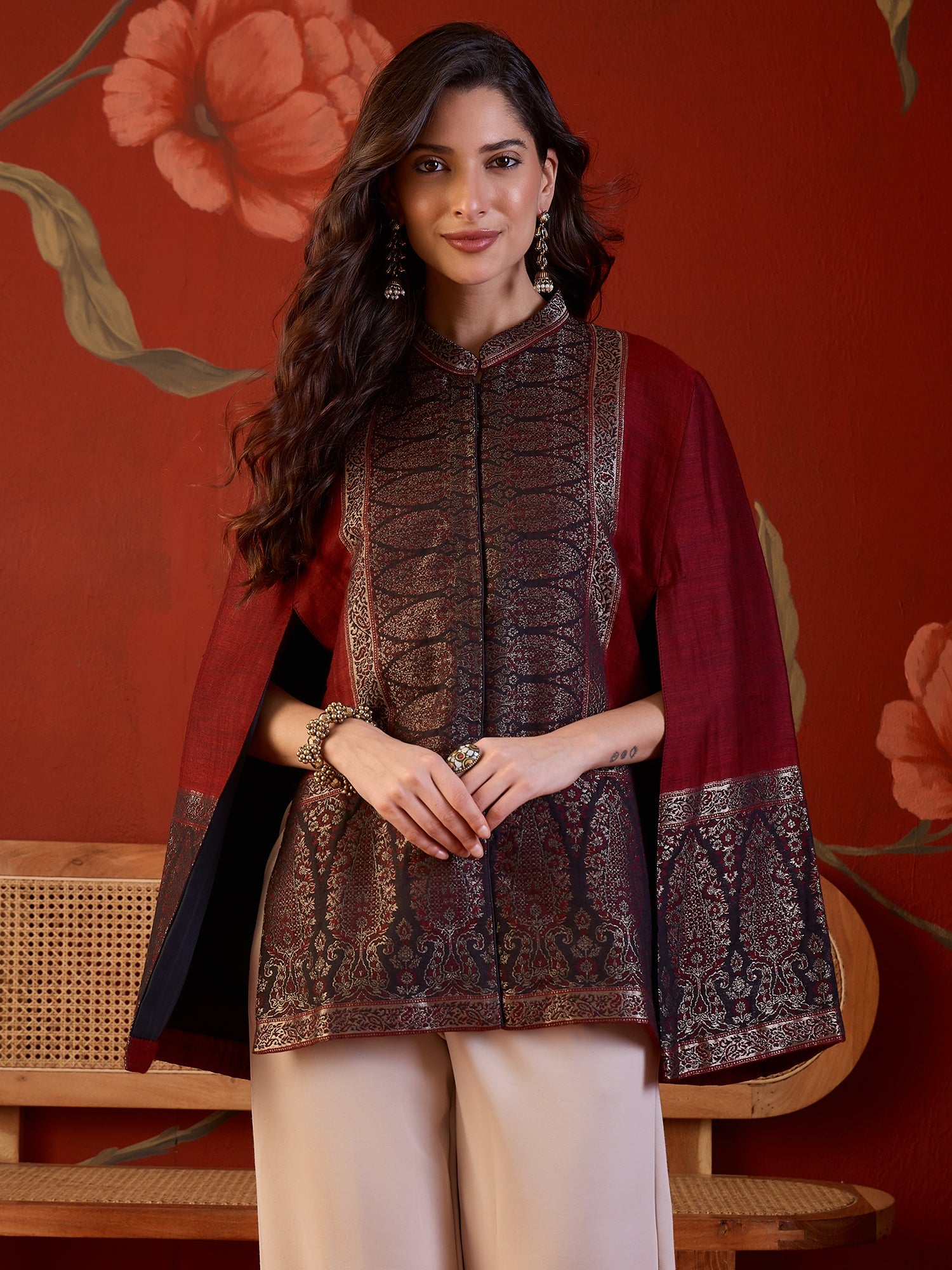 Zeba Moonlight Kaani Cape Jacket
