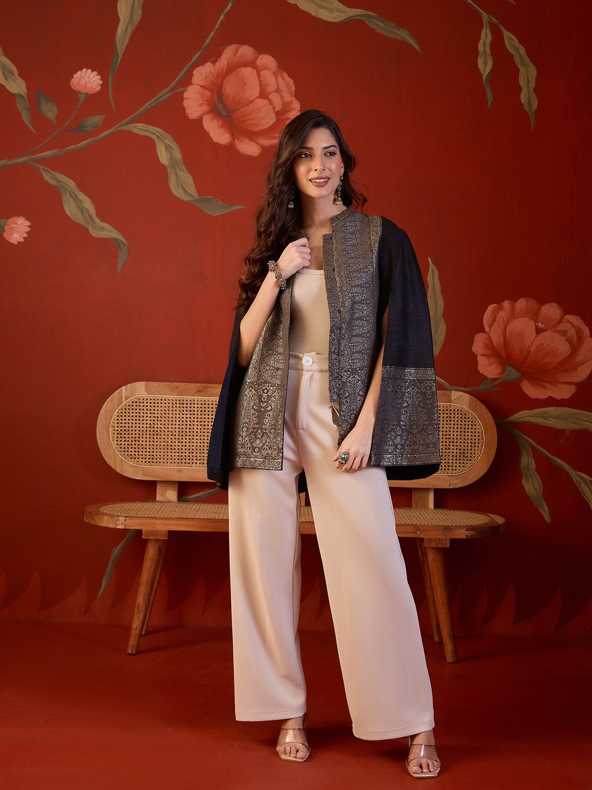Zeba Moonlight Kaani Cape Jacket