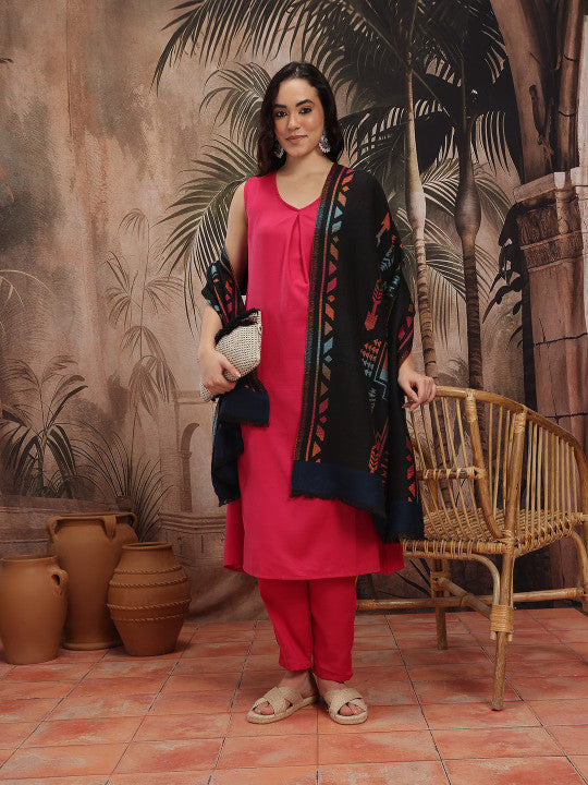 Floral Woven Design Stole