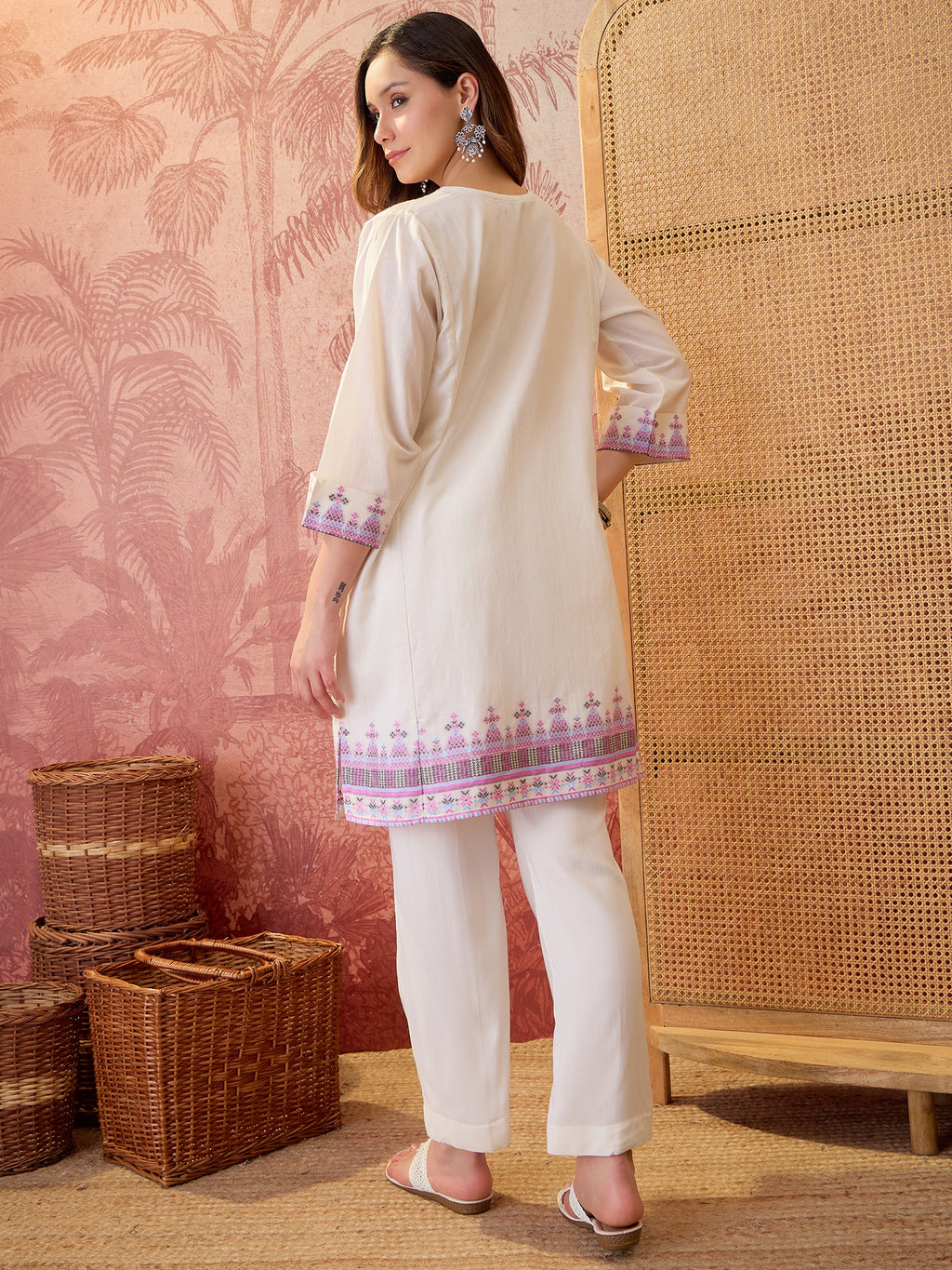 Women White Co-ord Set