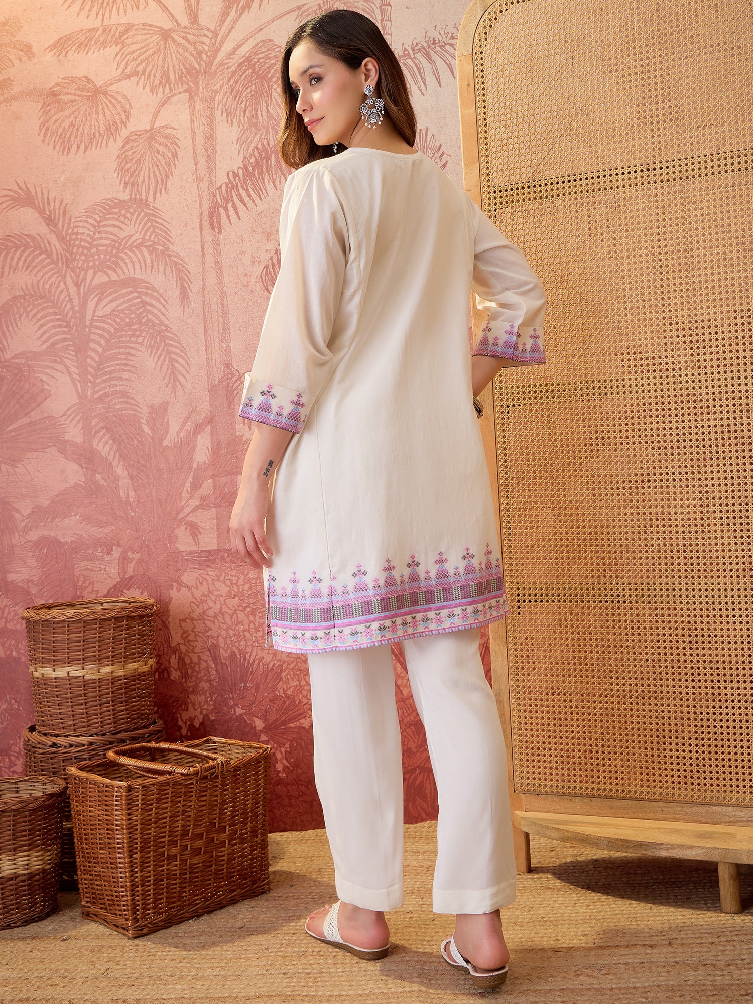 Women White Co-ord Set