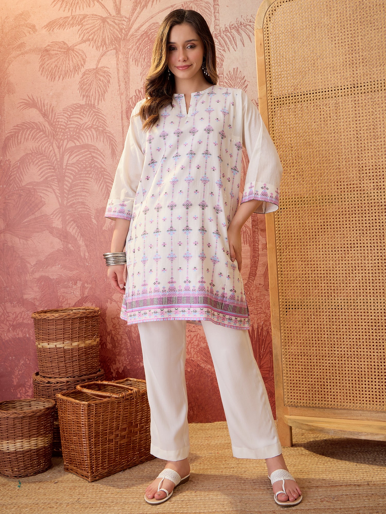 Women White Co-ord Set