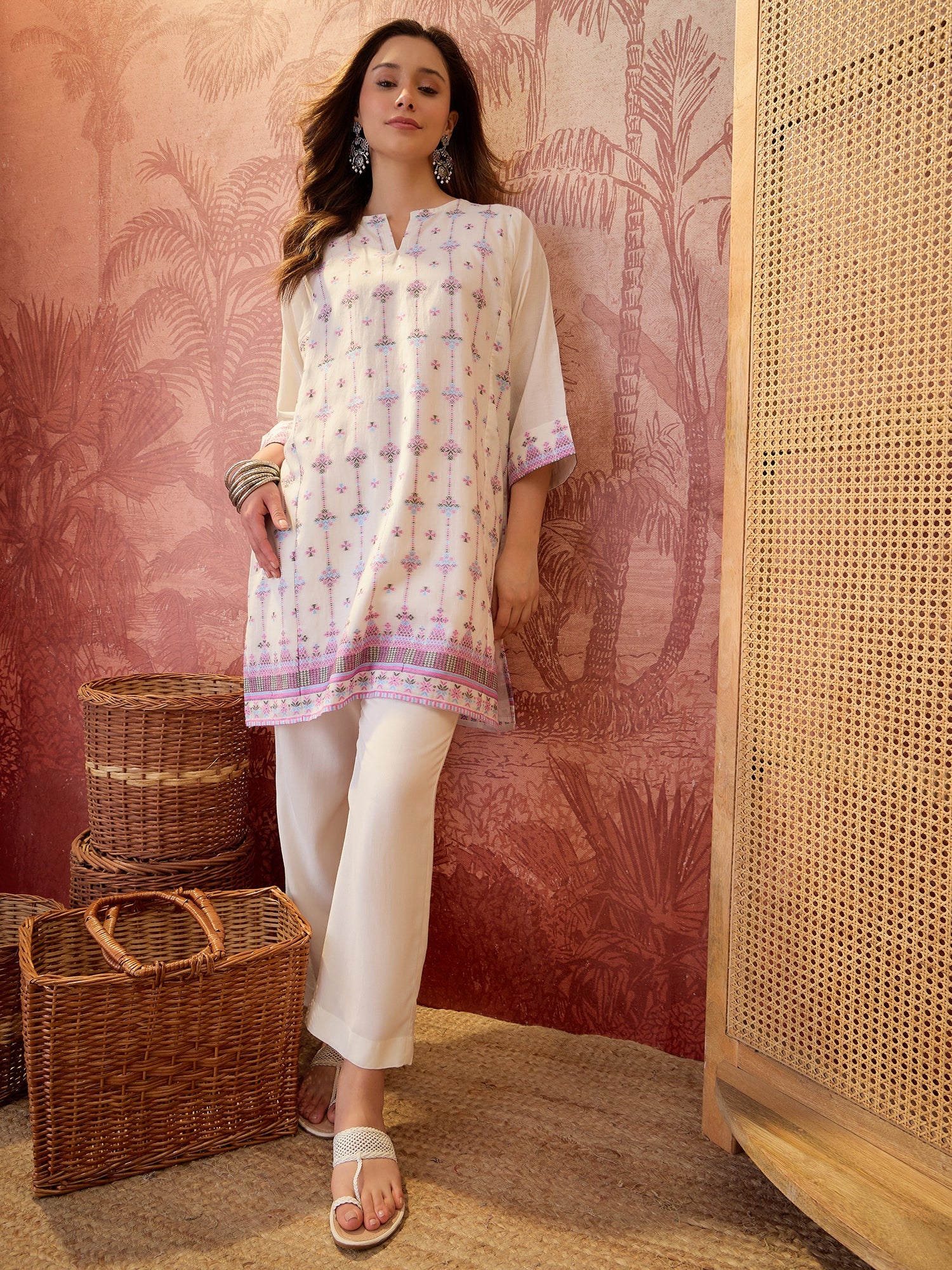 Women White Co-ord Set