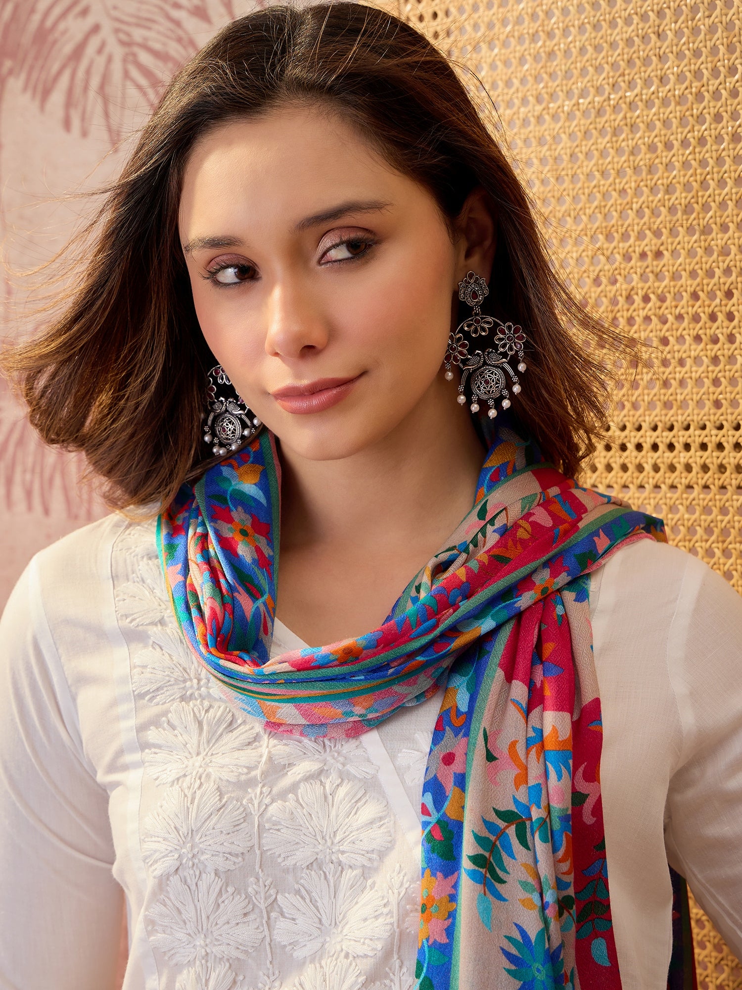 Women Floral Printed Modal Stole