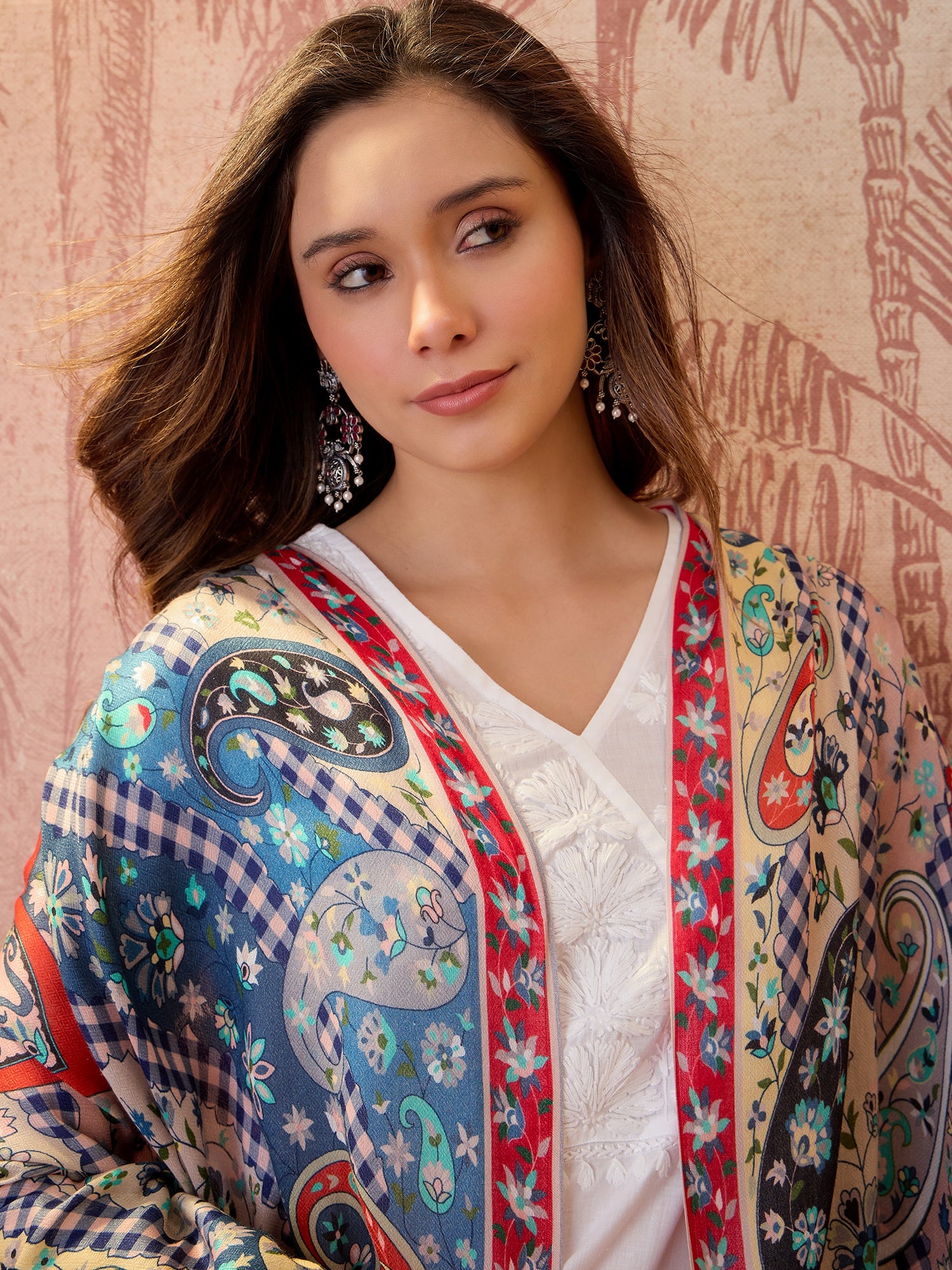 Women Floral Printed Modal Stole