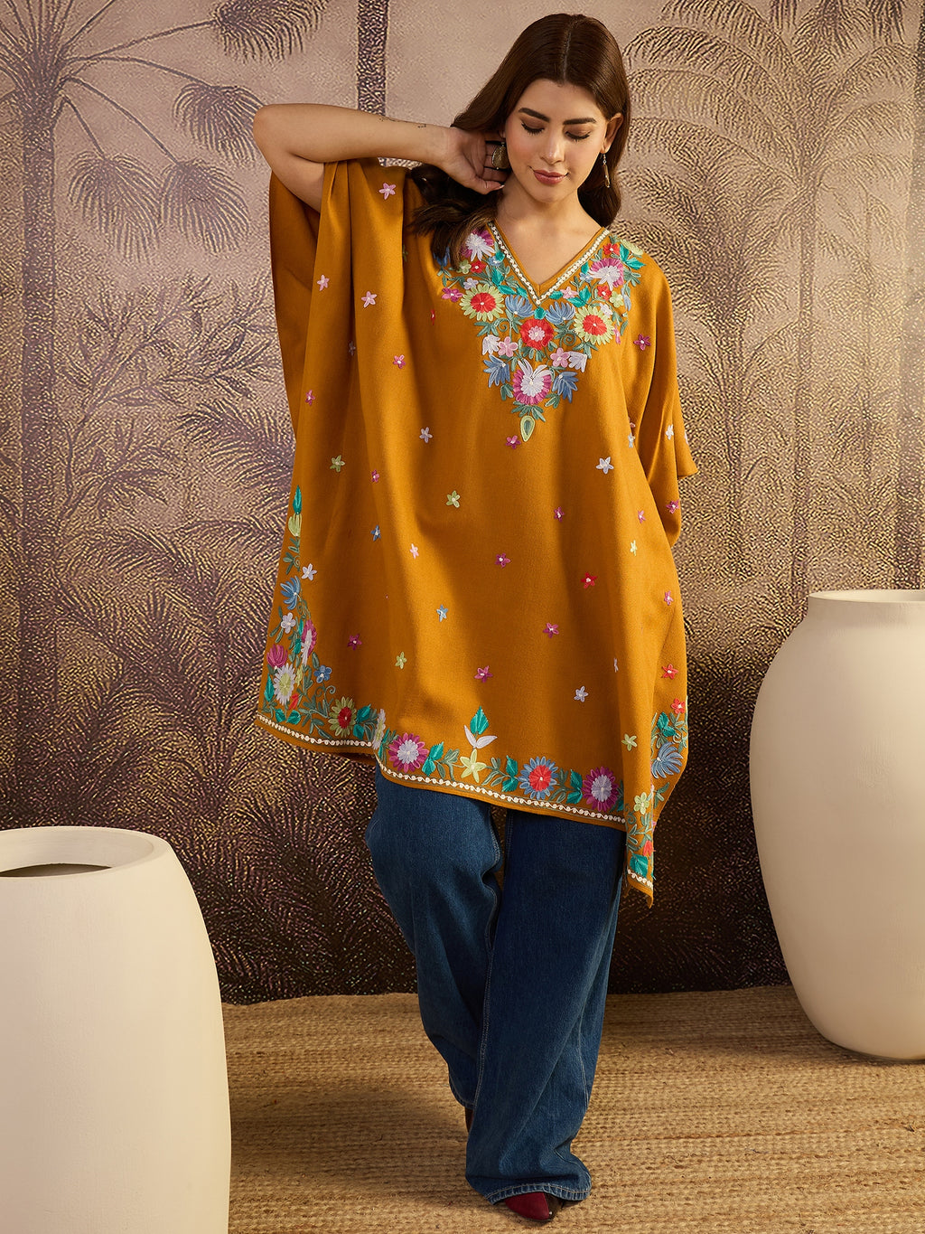 Noor-Ehsaas Kashmiri Embroidery Kaftan