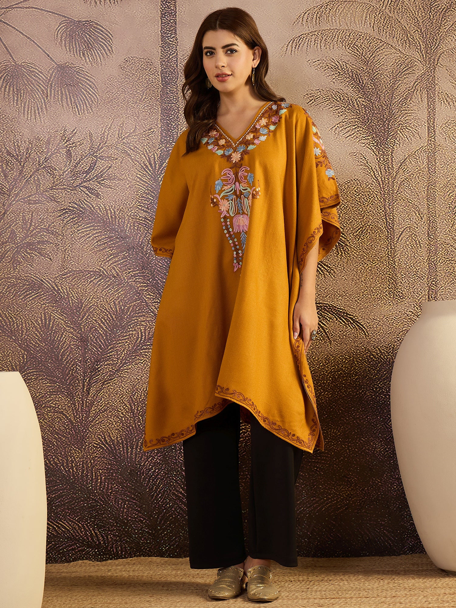 Aarohi Kashmiri Embroidery Kaftan