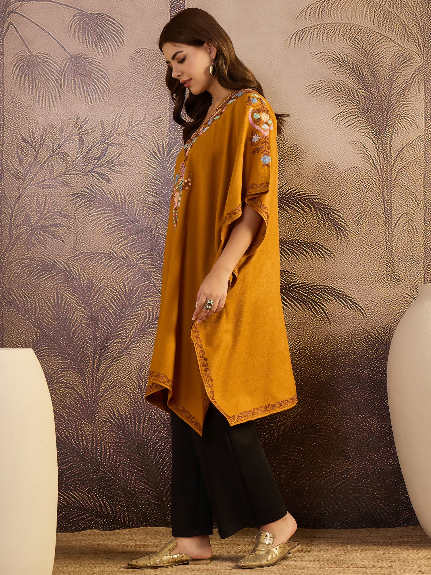 Aarohi Kashmiri Embroidery Kaftan