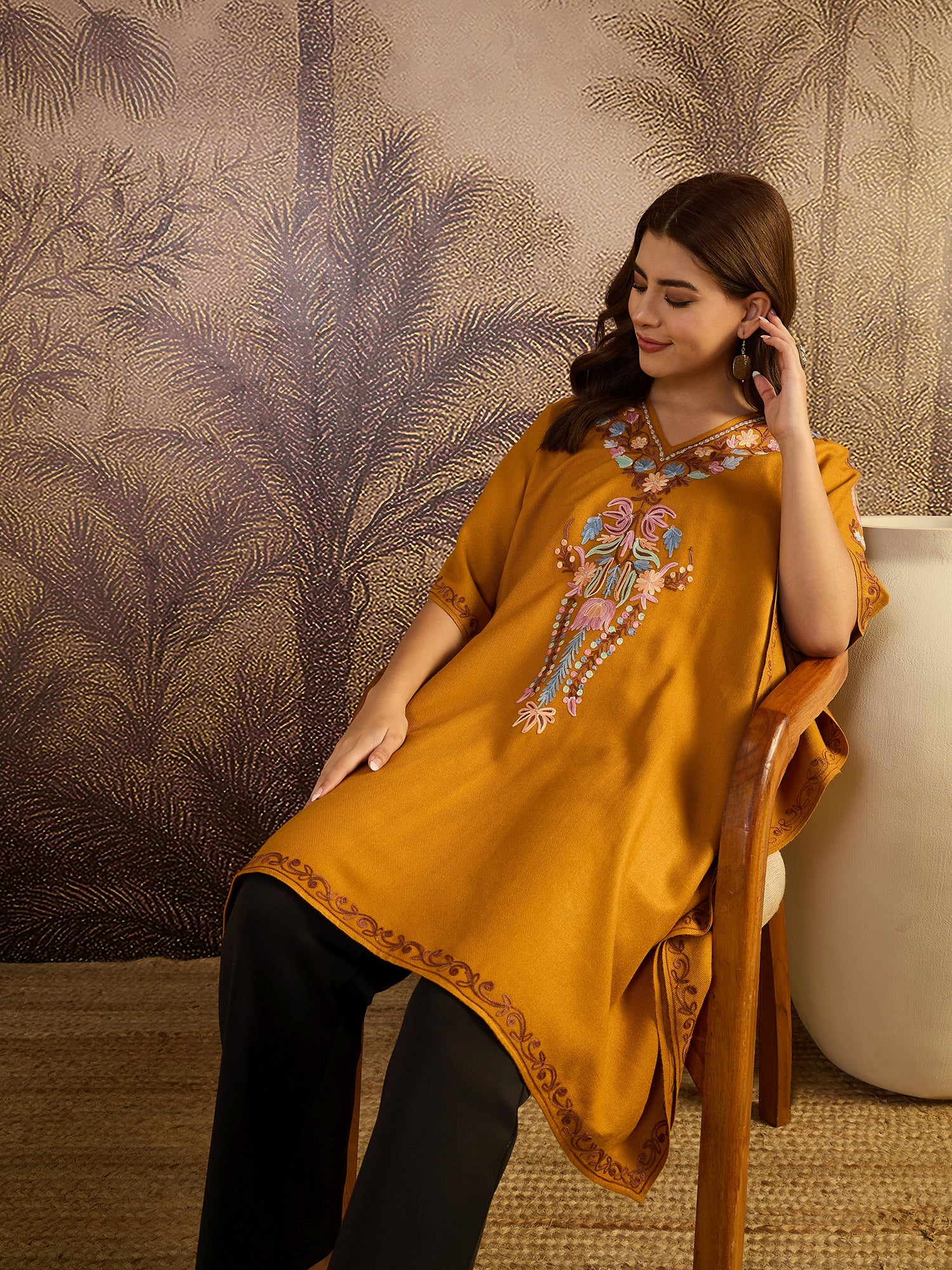 Aarohi Kashmiri Embroidery Kaftan Kurta