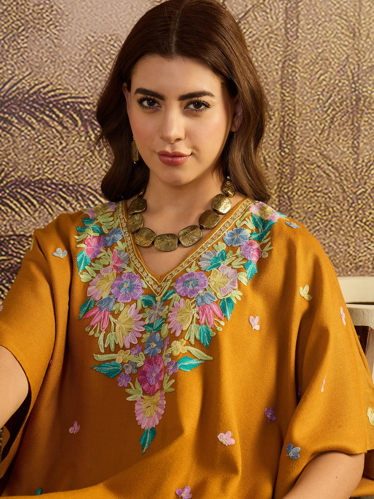 Mehr Kashmiri Embroidery Kaftan