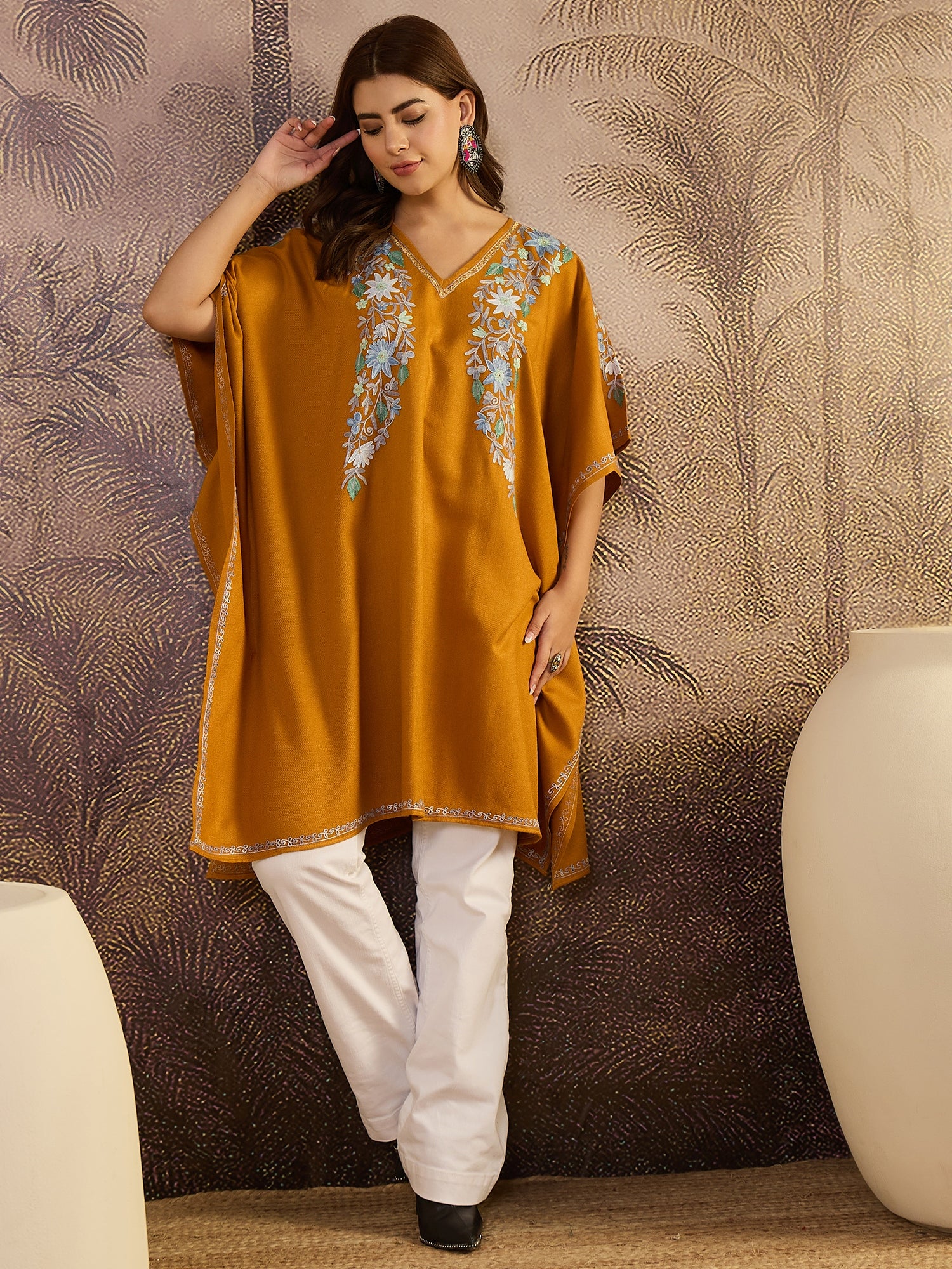 Ruhani Kashmiri Embroidery Kaftan