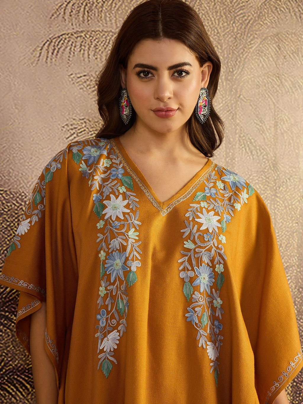 Ruhani Kashmiri Embroidery Kaftan Kurta