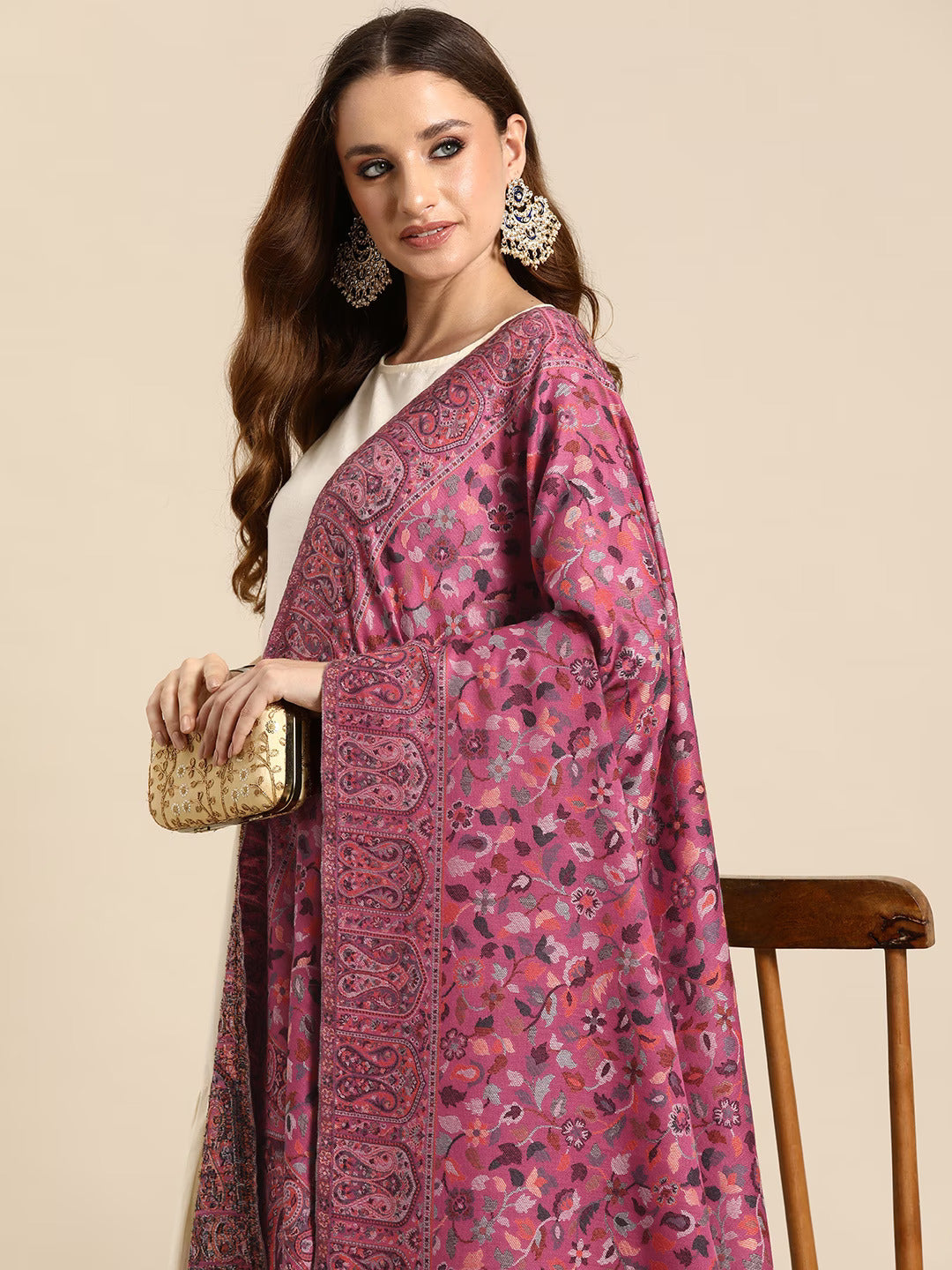 Hari Kashmiri Gajjari Kaani Shawl