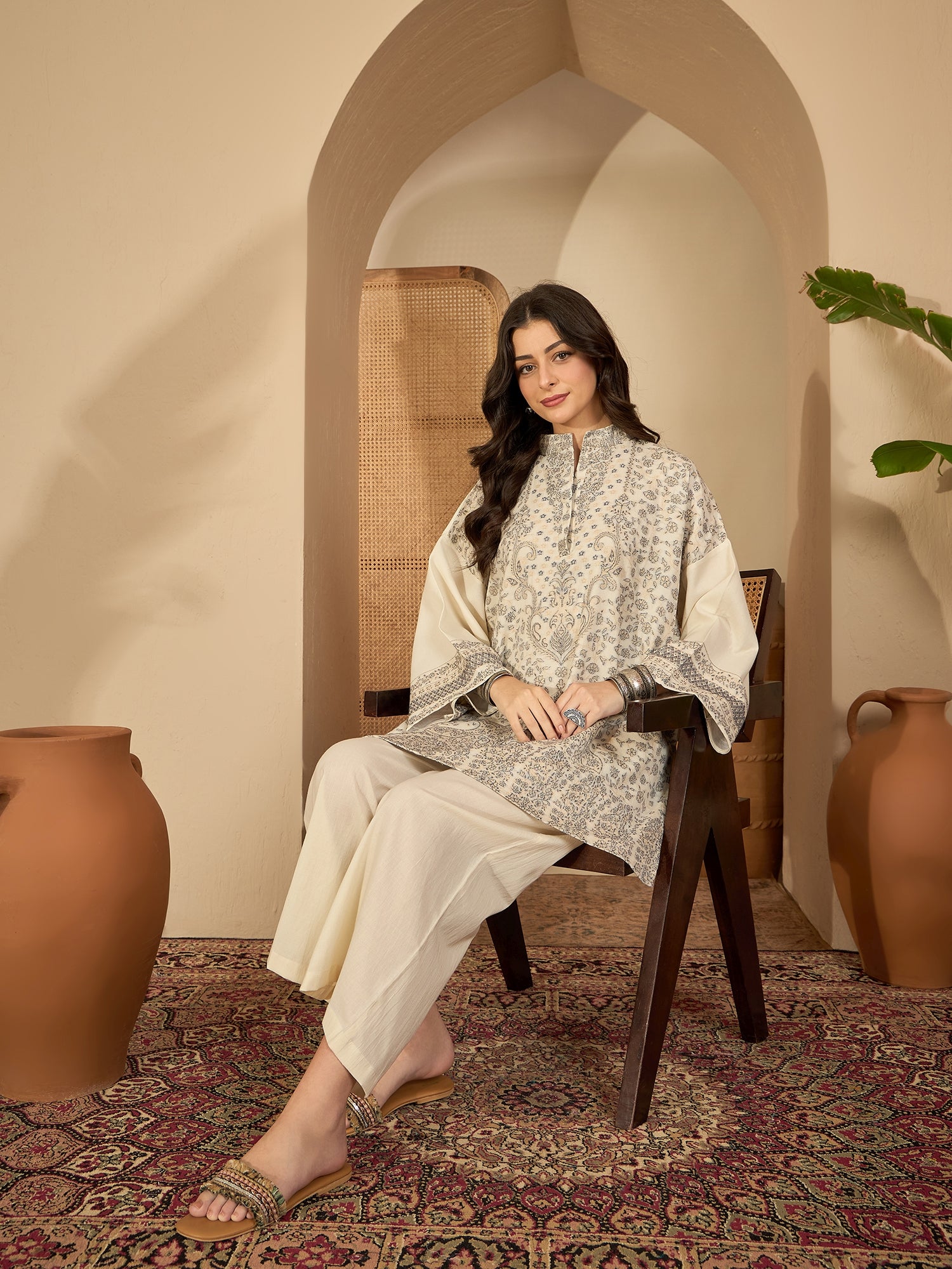 Women White Co-ord Set