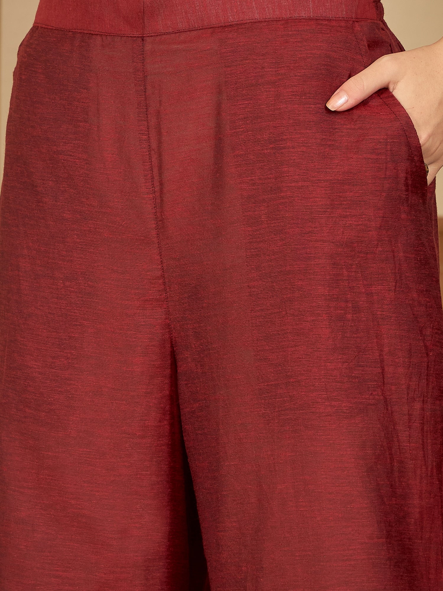 Women Maroon Co-ord Set