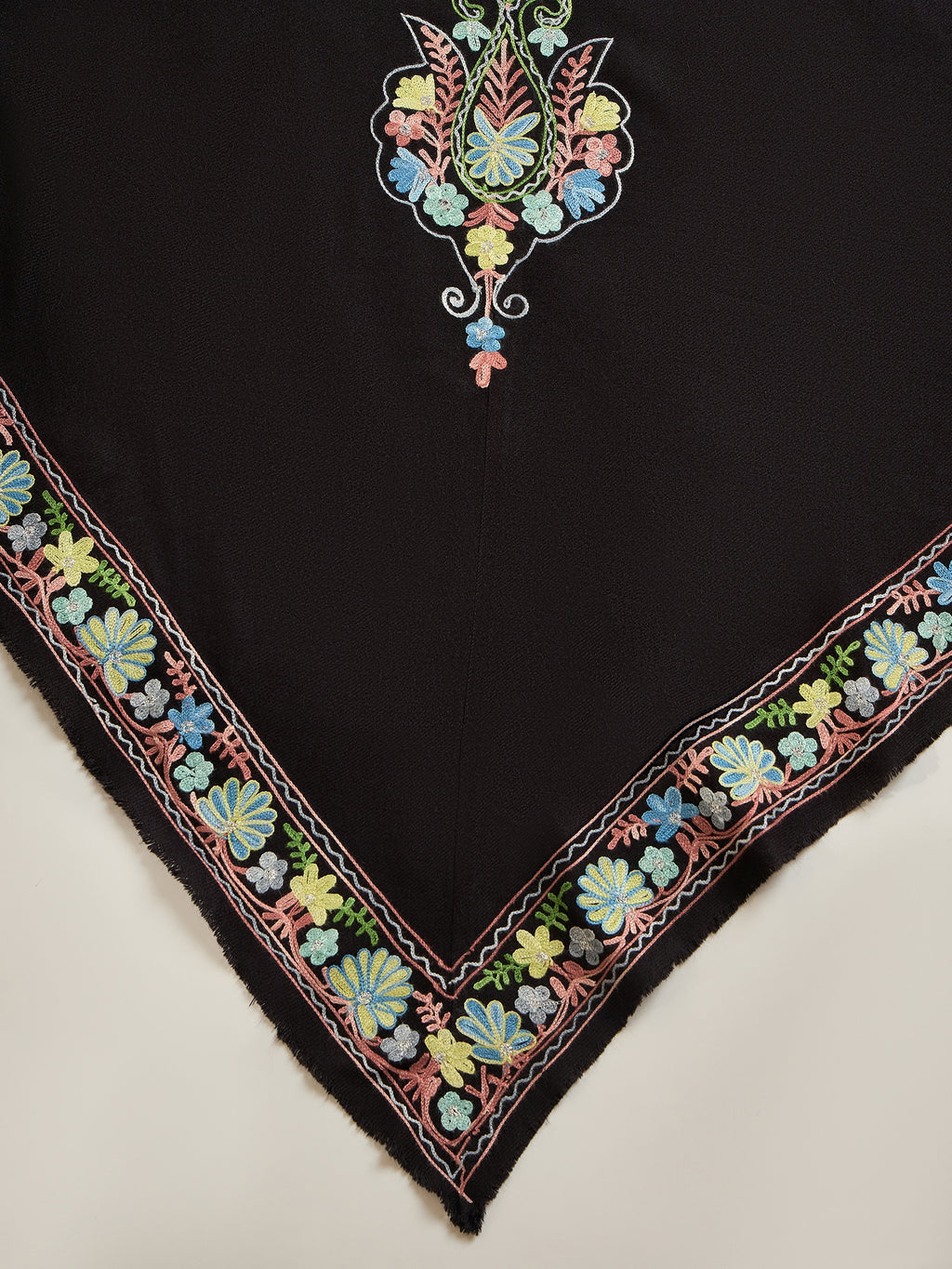 Women Floral Aari Embroidered Flared Sleeves Kashmiri Top