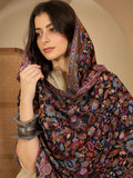 Women Black Kashmiri Kaani Weave Stole