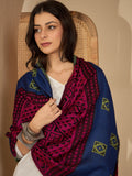 Women Multicolor Geometric Weave Stole
