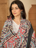 Women Multicoloured Woven Design Geometric Stole