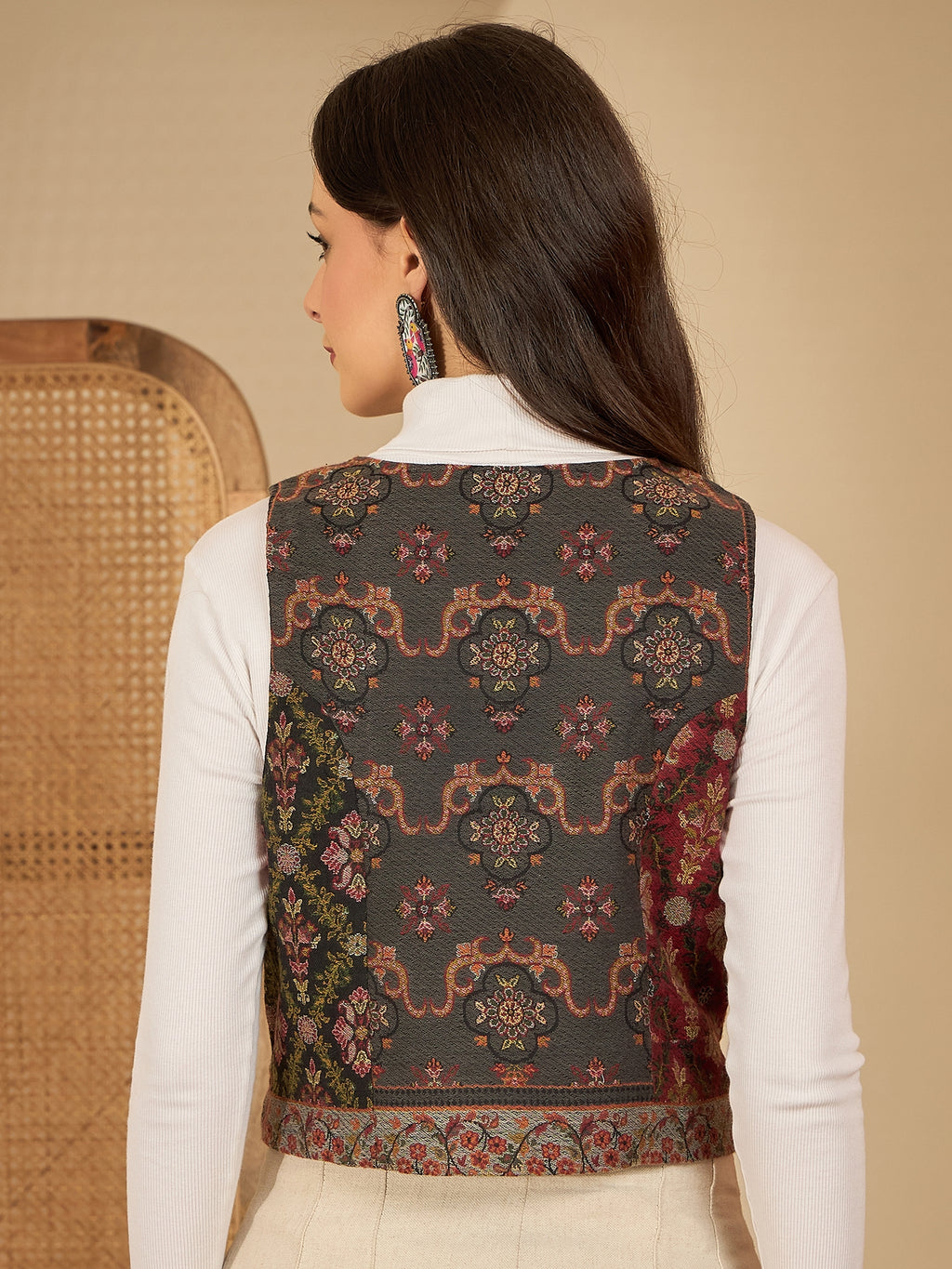Triveni | Women Tricolor Waistcoat