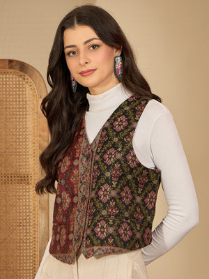 Triveni | Women Tricolor Waistcoat