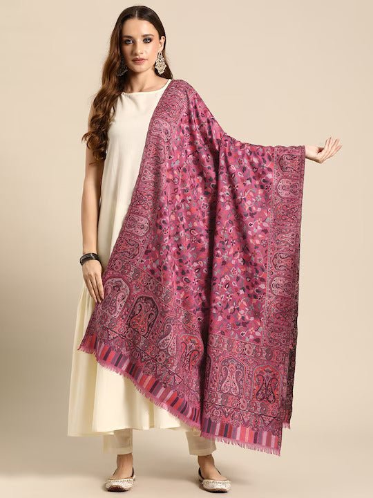 Hari Kashmiri Gajjari Kaani Shawl
