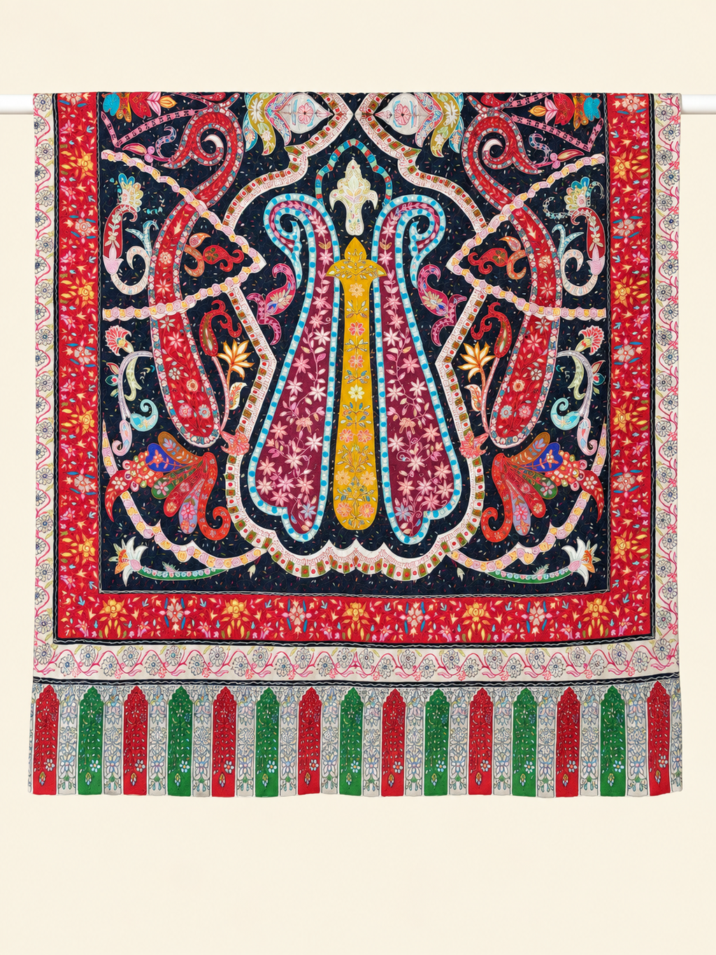 Multi Kalamkari Ethnic Motifs Shawl