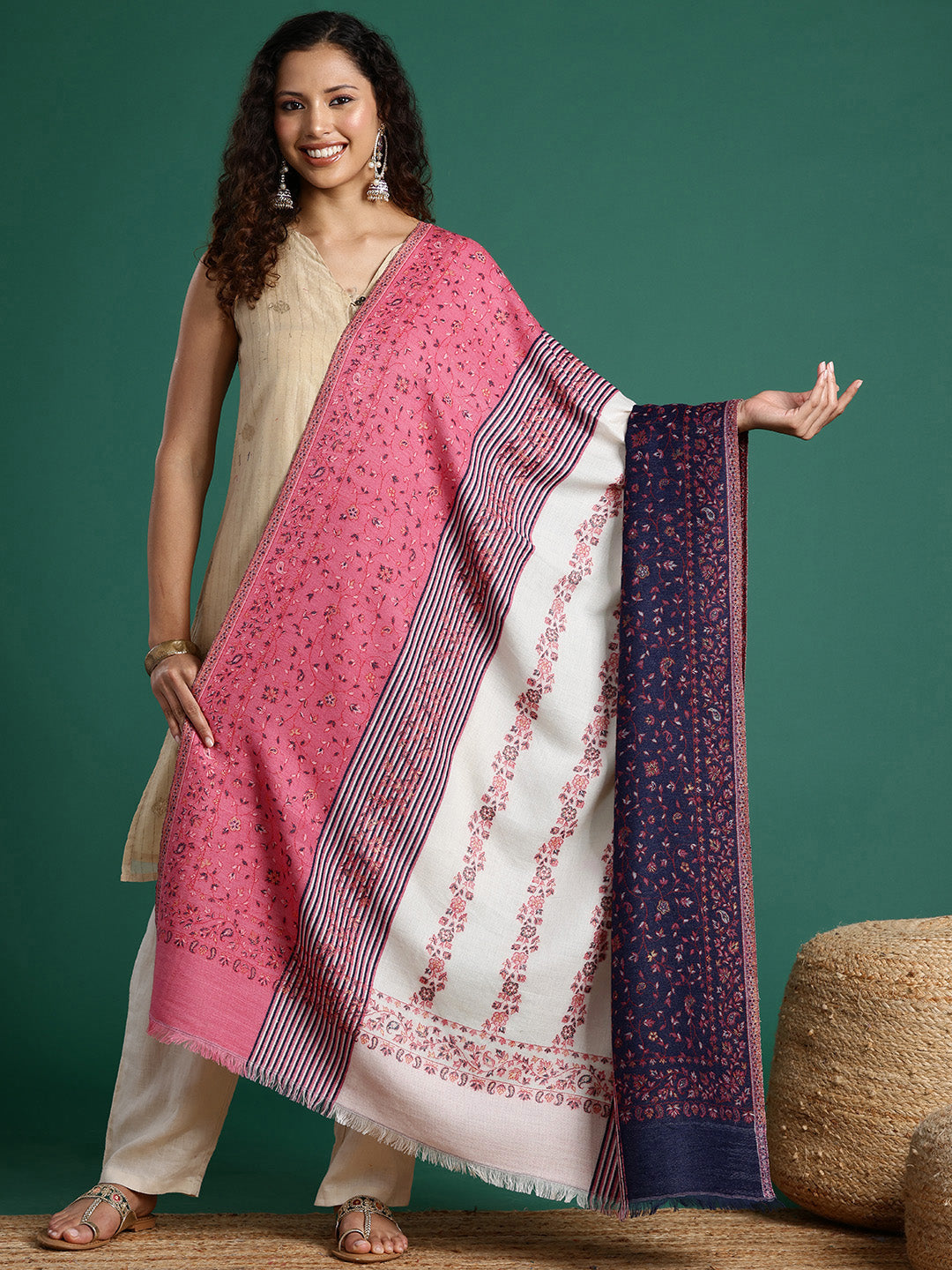 Blush indigo Shawl