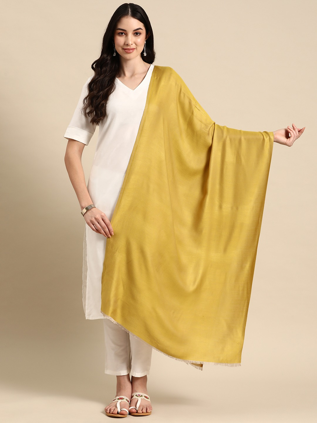 Mustard Reversible Stole