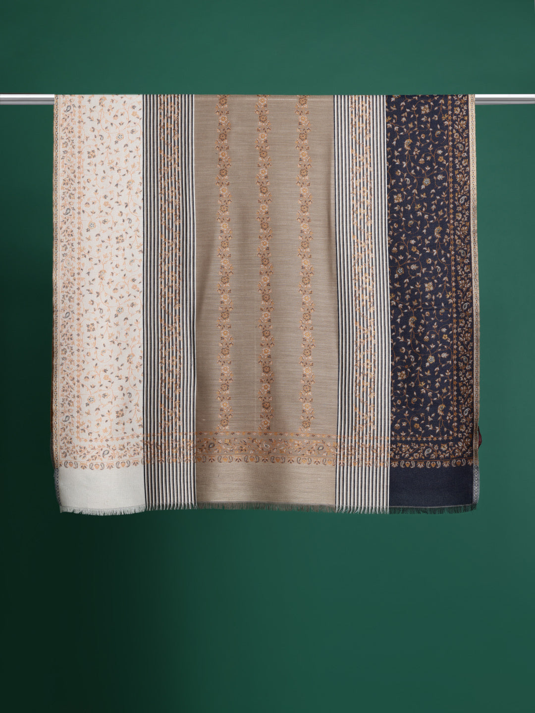 Women Floral Woven Design Shawl