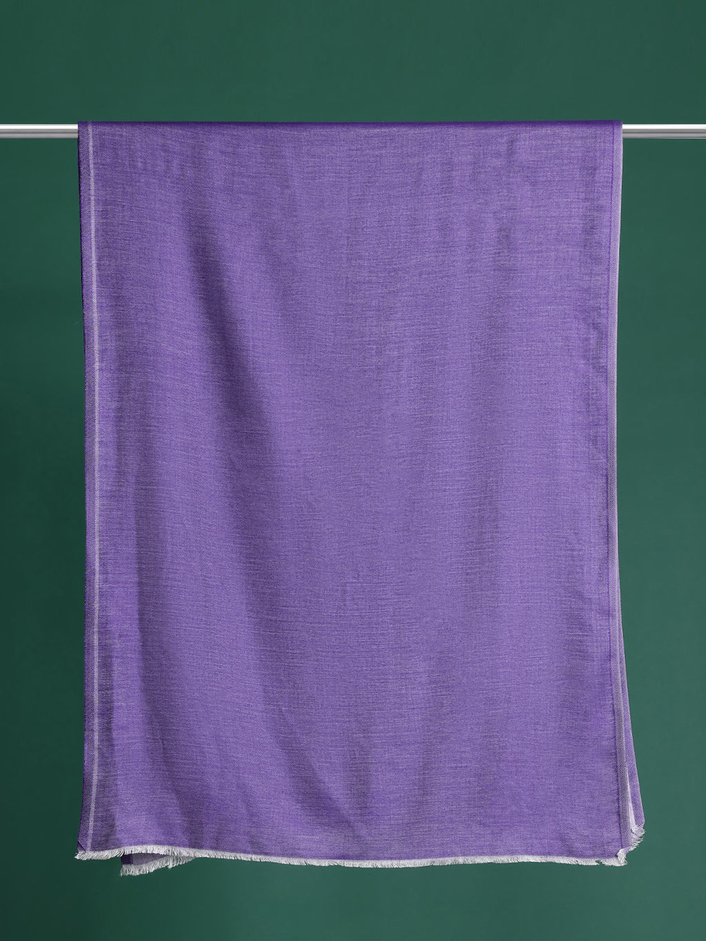 Women Purple and White Reversible Solid Stole
