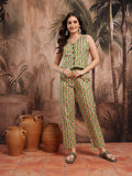 Women Green Floral Printed Co-ord Set