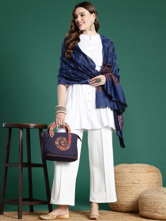 Blue Kashmiri Palla Stole