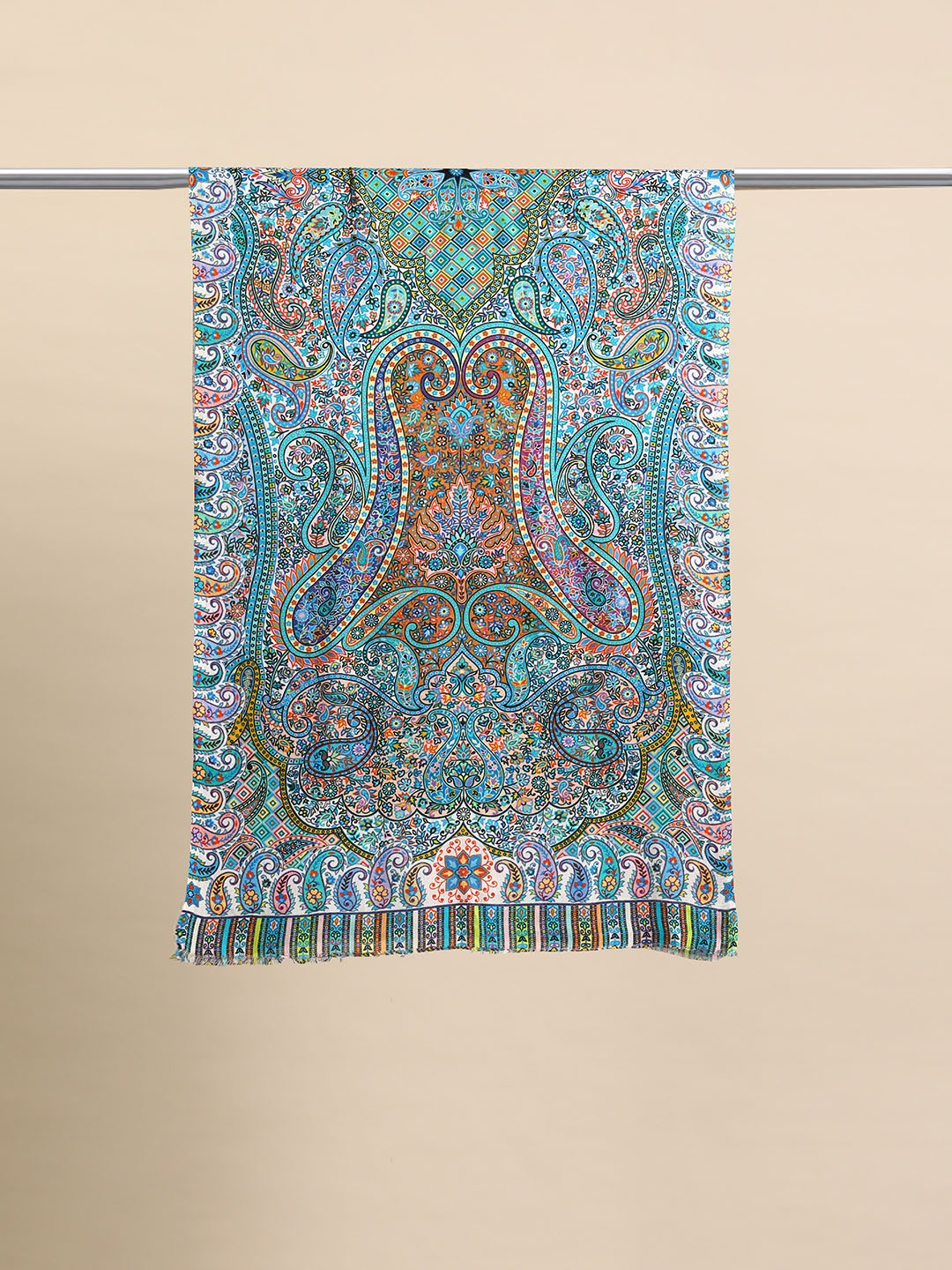 Blue Printed Stole