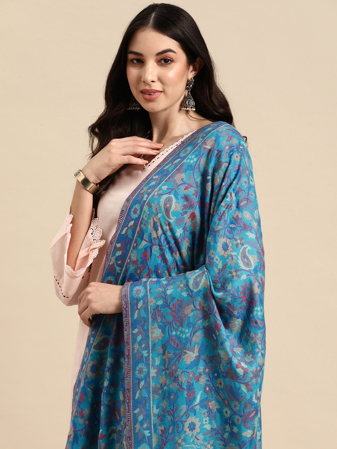 Kashmiri Blue Kaani Stole