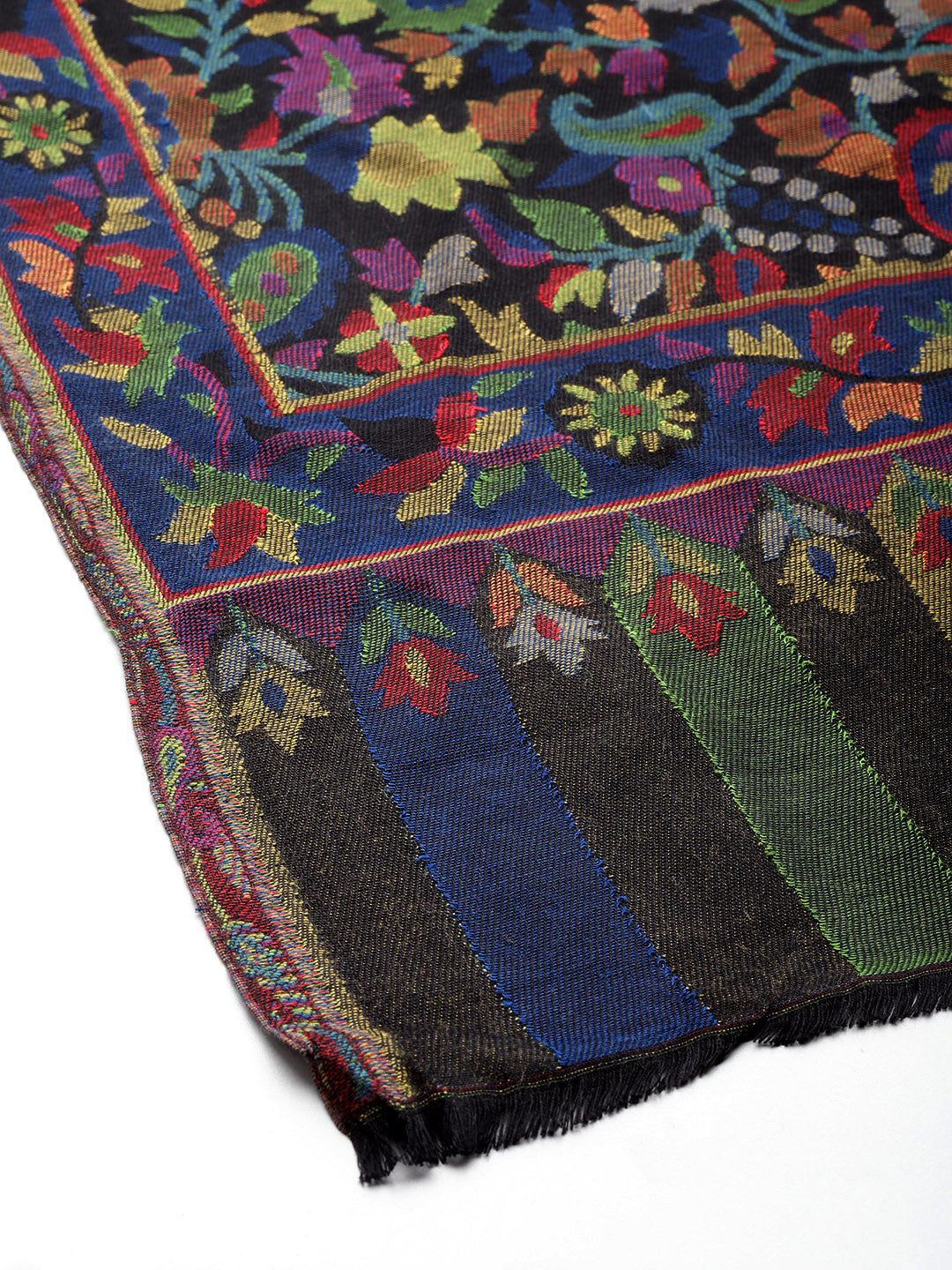 Women Floral Woven Design Shawl