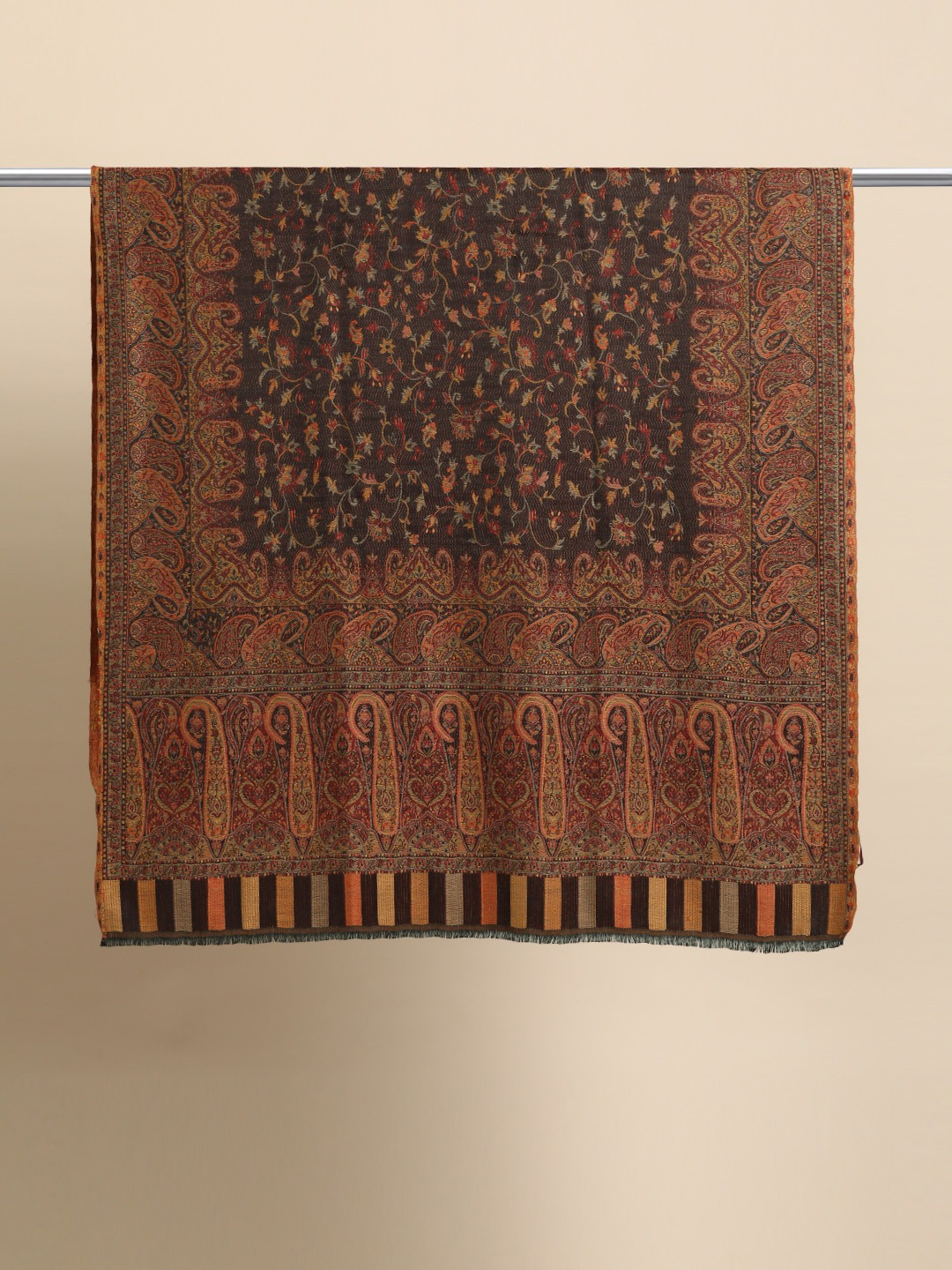 Women Brown Jamawar shawl