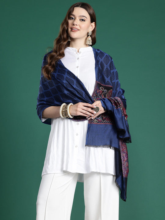 Blue Kashmiri Palla Stole