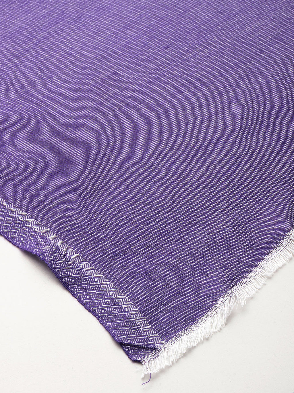 Women Purple and White Reversible Solid Stole