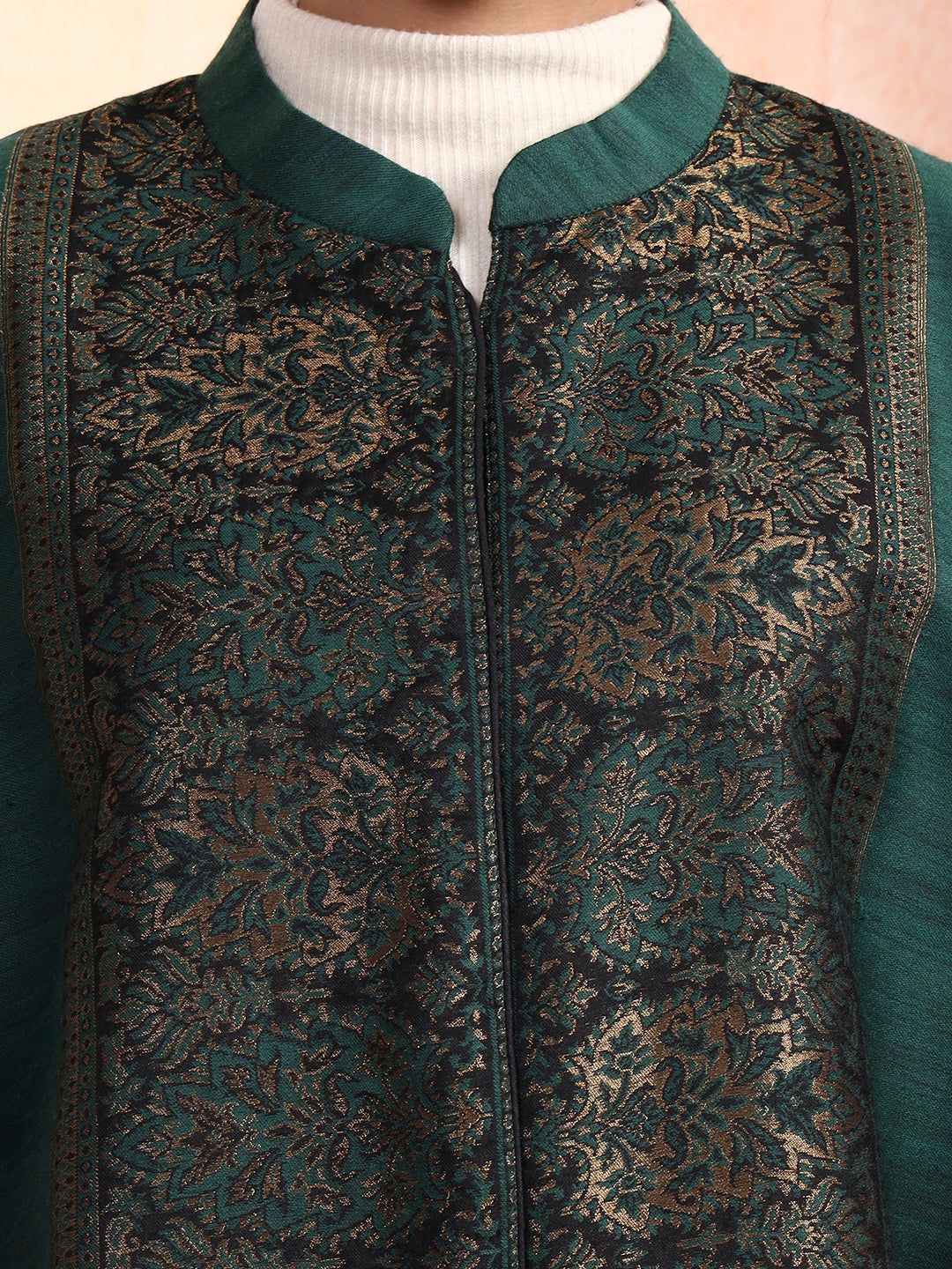 Arohi green kaani cape Jacket
