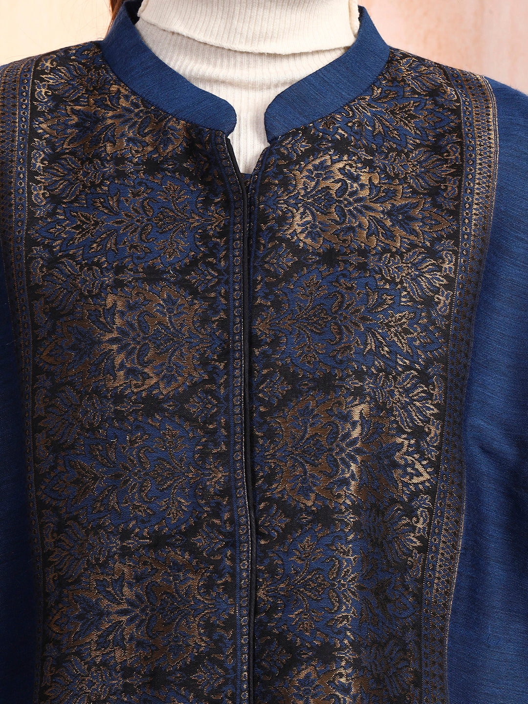 Arohi Blue kaani Cape Jacket