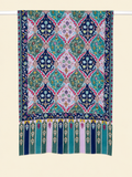 Blue Kalamkari Geometric Stole