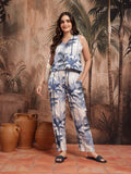 Women Blue Printed Co-ord Set