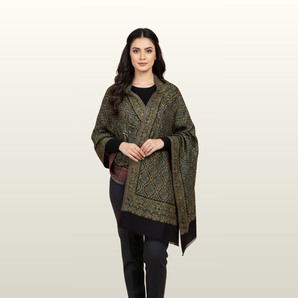 Reversible SuperWool Kaani Shawl