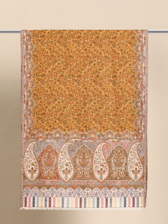 Ethnic Mustard Motifs Stole