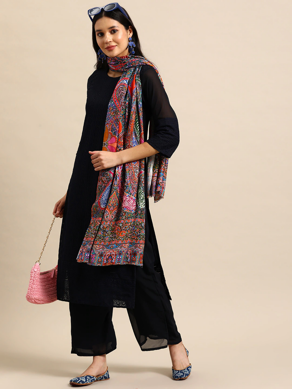 Women Ethnic Motifs Printed Kalamkari Stole